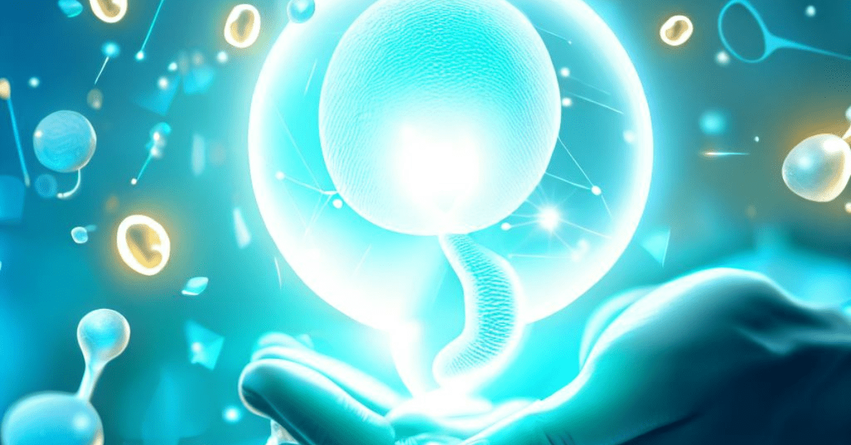 ilustração de uma fertilização in vitro